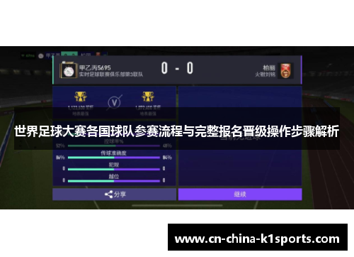 世界足球大赛各国球队参赛流程与完整报名晋级操作步骤解析